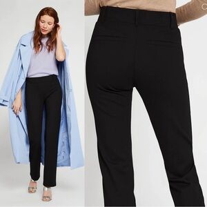 LIKE NEW Betabrand Straight Black Classic Dress Pant Yoga Pants Size L Petite